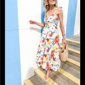 NWT Urban Outfitters Positano button down tie sleeve dress size xl